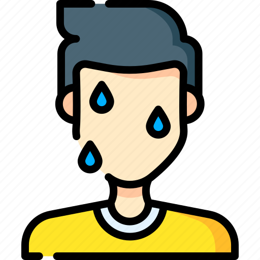 Anxious, fever, nervous, stress, sweating, temperature icon - Download on Iconfinder
