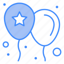 balloons, celebration, party, star, decoration