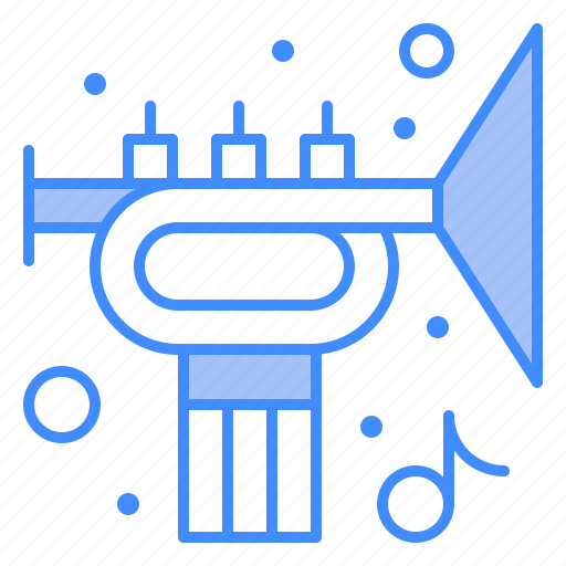 Trumpet, music, instrument, horn, flag icon - Download on Iconfinder