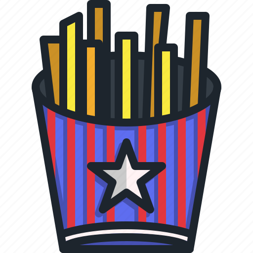 French, fries, junk, food, potatoes, fast, restaurante icon - Download on Iconfinder