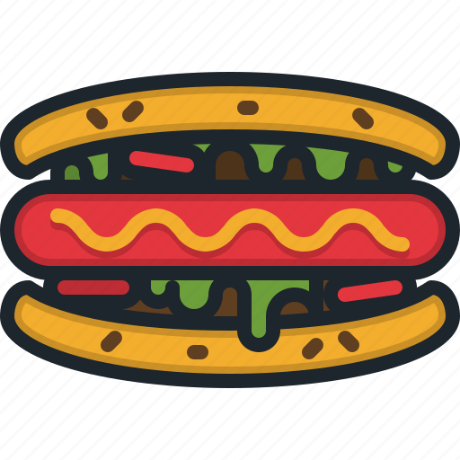 Hot, dog, food, fast, restaurant, sausage icon - Download on Iconfinder