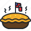 pie, united, states, of, america, cake, flag, country 