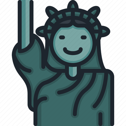 Statue, of, liberty, new, york, north, america icon - Download on Iconfinder