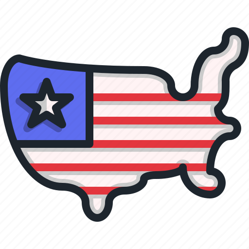 United, states, of, america, usa, map, location icon - Download on Iconfinder