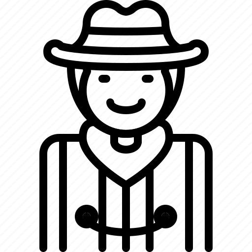 Cowboy, western, cultures, man, hat, costume icon - Download on Iconfinder