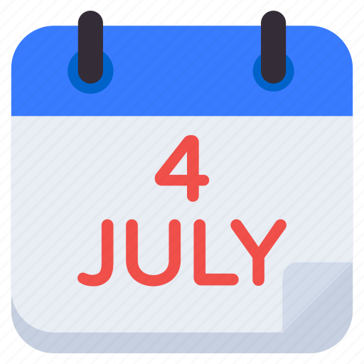 4th july calendar, reminder, schedule, almanac, planner icon - Download on Iconfinder