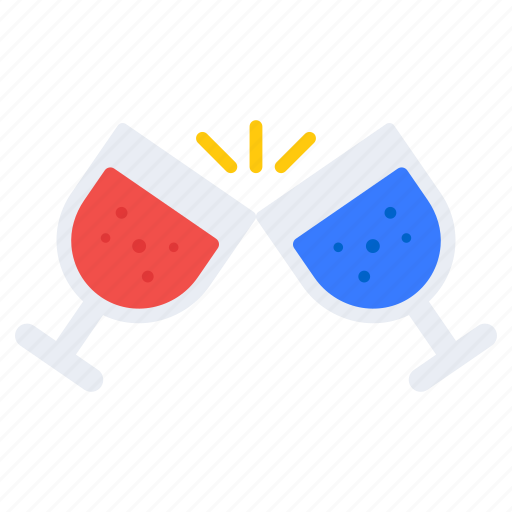 Toasting, cheers, wine glasses, alcohol, champagne icon - Download on Iconfinder