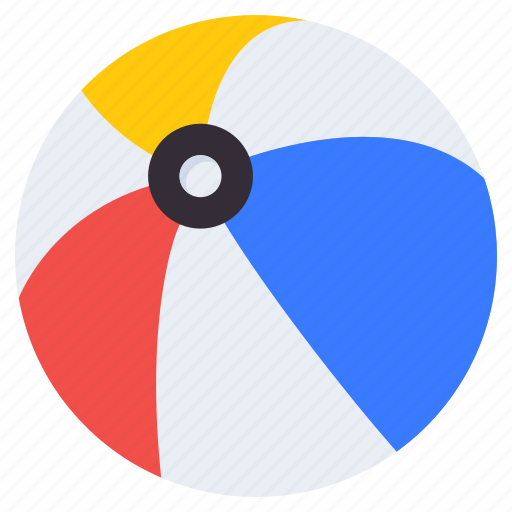 Beach ball, sports equipment, play ball, sports tool, sports instrument icon - Download on Iconfinder