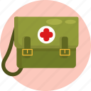 army, military, first aid, healthcare, bag