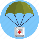 army, parachute, medical, box, healthcare, military