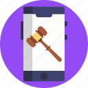 auction, mobile app, bid, gavel, justice, law 