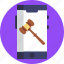 auction, mobile app, bid, gavel, justice, law 