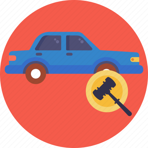 Auction, car, vehicle, property, legal, gavel icon - Download on Iconfinder