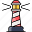 lighthouse, tower, building, sea, light, beacon, house, navigation, ocean 