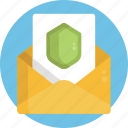 email, envelope, mail, communication, message, protected, shield