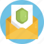 email, envelope, mail, communication, message, protected, shield 