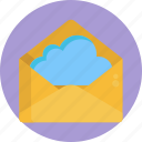 email, cloud, storage, envelope, mail, communication, message