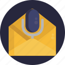 email, audio, envelope, mail, send, communication, message