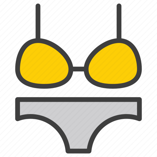 Binkini, panty, summer-hat, bra, underwear, swimwear, summer icon - Download on Iconfinder