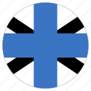 circular, country, estonia naval jack, flag, world