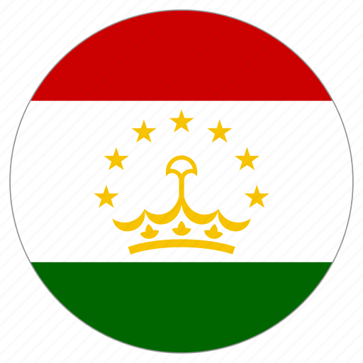 Circular, country, flag, tajikistan, world icon - Download on Iconfinder
