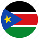 circular, country, flag, south sudan, world