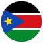 circular, country, flag, south sudan, world 
