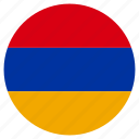 armenia, circle, country, flag