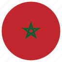 circle, country, flag, morocco