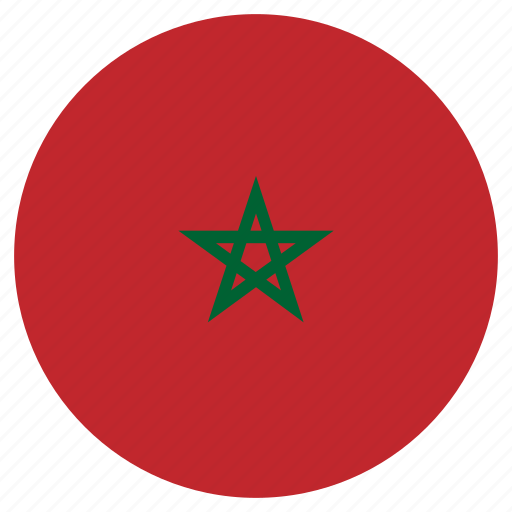 Circle, country, flag, morocco icon - Download on Iconfinder