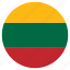 circle, country, flag, lithuania 