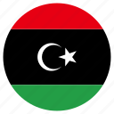 circle, country, flag, libya