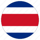 circle, costa rica, country, flag