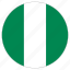 circle, country, flag, nigeria 