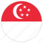 circle, country, flag, singapore 
