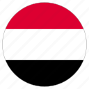 circle, country, flag, yemen, world