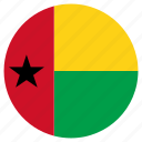 circle, country, flag, guinea bissau, world