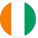 circle, cote divoire, country, flag, world