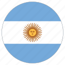 argentina, circle, country, flag, world