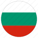 bulgaria, circle, country, flag, world