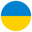 circle, country, flag, ukraine, world
