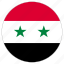 circle, country, flag, syria, world 
