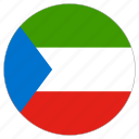 circle, country, equatorial guinea, flag, world