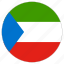 circle, country, equatorial guinea, flag, world 