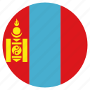 circle, country, flag, mongolia, world