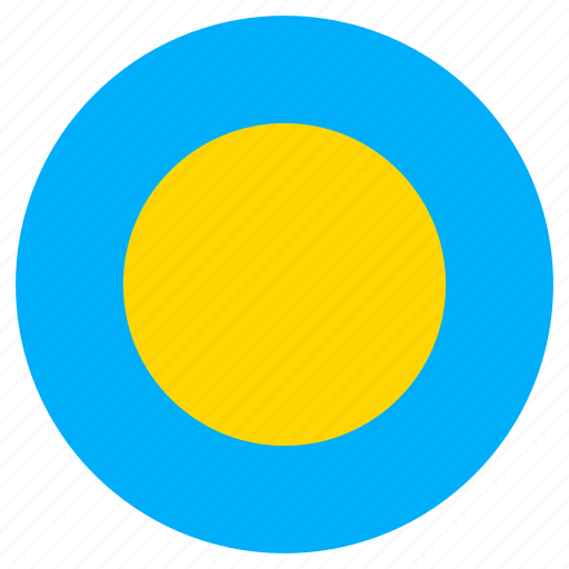 Circle, country, flag, palau, world icon - Download on Iconfinder