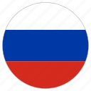 circular, country, flag, rossia, world