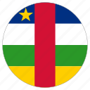 central african republic, circular, country, flag, world