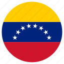 circular, flag, venezuela 