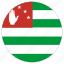 abkhazia, circular, flag 